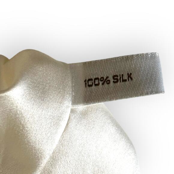 Walter Baker NWT Silk Lace Shirt Dress L Cream 100% Silk Tie Waist Short Sleeve - Picture 15 of 15